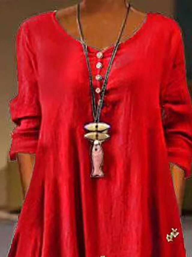 Women‘s Plus Size Curve Easter Dress Casual Dress Floral Crew NeckLong Sleeve Fall Spring Dress Casual Maxi Dress Daily Dress 3 Women‘s Plus Size Curve Easter Dress Casual Dress Floral Crew NeckLong Sleeve Fall Spring Dress Casual Maxi Dress Daily Dress - Image 3