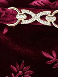 Women‘s Plus Size Curve Party Dress Cocktail Dress Wedding Guest Dress Midi Dress Wine Blue Purple 3/4 Length Sleeve Pure Color Jacquard Spring Fall Winter V Neck Fashion Winter Dress Wedding Guest -Cheap Plus Fit Dress Store kpfjwy1691400087162