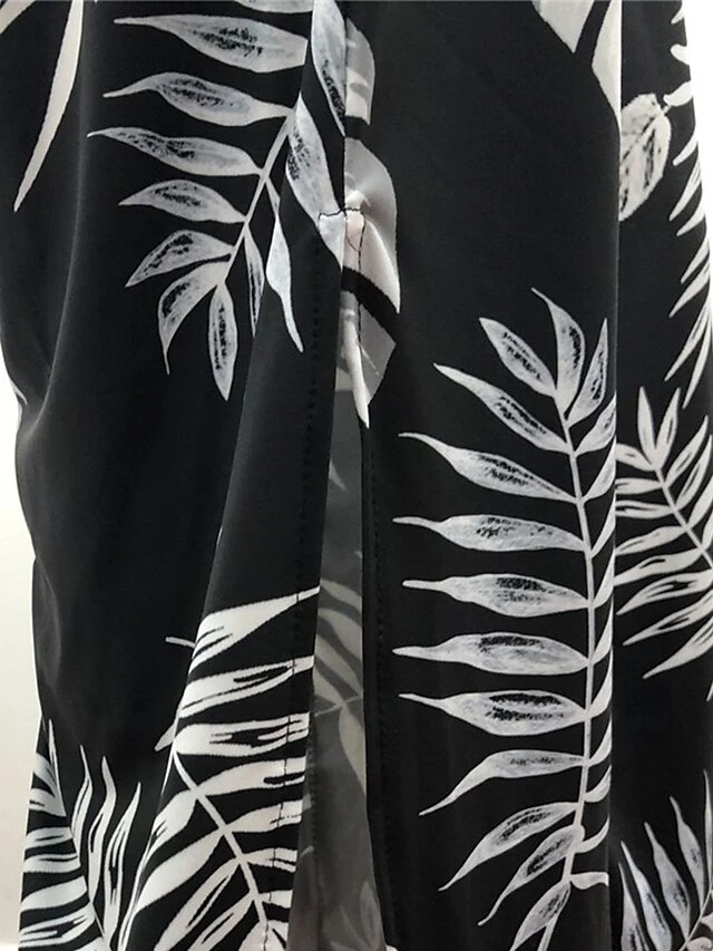 Women's Jumpsuit Backless High Waist Floral Halter Streetwear Street Cocktail Party Regular Fit Sleeveless Black Yellow Blue S M L Summer 3 Women's Jumpsuit Backless High Waist Floral Halter Streetwear Street Cocktail Party Regular Fit Sleeveless Black Yellow Blue S M L Summer - Image 3