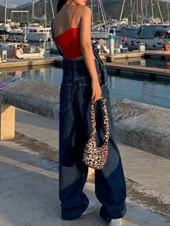 Women‘s Jumpsuit Pocket Solid Color Denim Square Neck Active Street Daily Loose Fit Sleeveless Blue S M L Fall 11 Women‘s Jumpsuit Pocket Solid Color Denim Square Neck Active Street Daily Loose Fit Sleeveless Blue S M L Fall -Cheap Plus Fit Dress Store krqbvo1693544413167