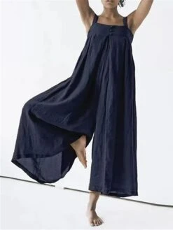 Women's Overall Backless Solid Color Square Neck Basic Daily Vacation Regular Fit Sleeveless Blue Camel S M L Spring 5 Women's Overall Backless Solid Color Square Neck Basic Daily Vacation Regular Fit Sleeveless Blue Camel S M L Spring -Cheap Plus Fit Dress Store lcxlcg1677148126468