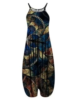 Women's Overall Print Floral Crew Neck Streetwear Daily Vacation Loose Fit Sleeveless Suspender National Style Printing Jumpsuit 32 Women's Overall Print Floral Crew Neck Streetwear Daily Vacation Loose Fit Sleeveless Suspender National Style Printing Jumpsuit -Cheap Plus Fit Dress Store leanwq1684041467472