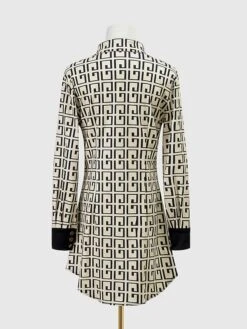 Women's Shirt Dress Casual Dress Sheath Dress Mini Dress Outdoor Daily Date Cotton Polyester Fashion Modern Shirt Collar Patchwork Button Long Sleeve Fall 2023 Regular Fit Blue Khaki Letter S M L XL -Cheap Plus Fit Dress Store liyxvx1693454128358