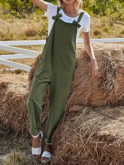 Women's Overall Pocket Solid Color Square Neck Streetwear Daily Vacation Regular Fit Sleeveless Pink Army Green Blue S M L Summer 25 Women's Overall Pocket Solid Color Square Neck Streetwear Daily Vacation Regular Fit Sleeveless Pink Army Green Blue S M L Summer -Cheap Plus Fit Dress Store lkirzc1680601505840