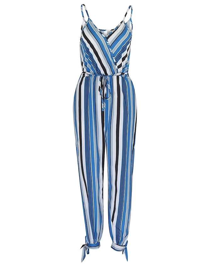 Women's Jumpsuits Casual Summer Lace Up Pocket Plaid V Neck Streetwear Daily Vacation Regular Fit Sleeveless White Yellow Light Green S M L Spring 16 Women's Jumpsuits Casual Summer Lace Up Pocket Plaid V Neck Streetwear Daily Vacation Regular Fit Sleeveless White Yellow Light Green S M L Spring - Image 16