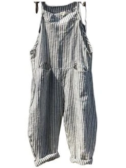 Women‘s Backpack Jumpsuit Pink Fall WinterFashion Street Backpack Striped Plaid Pattern One-Piece Wide Leg Pants -Cheap Plus Fit Dress Store lqmskw1684666465184