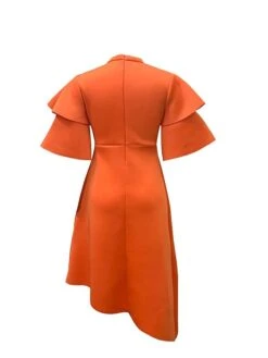 Women‘s Plus Size Curve Party Dress Solid Color Crew Neck Half Sleeve Spring Fall Elegant Modern Maxi Long Dress Formal Party Dress -Cheap Plus Fit Dress Store lrytin1669704985805