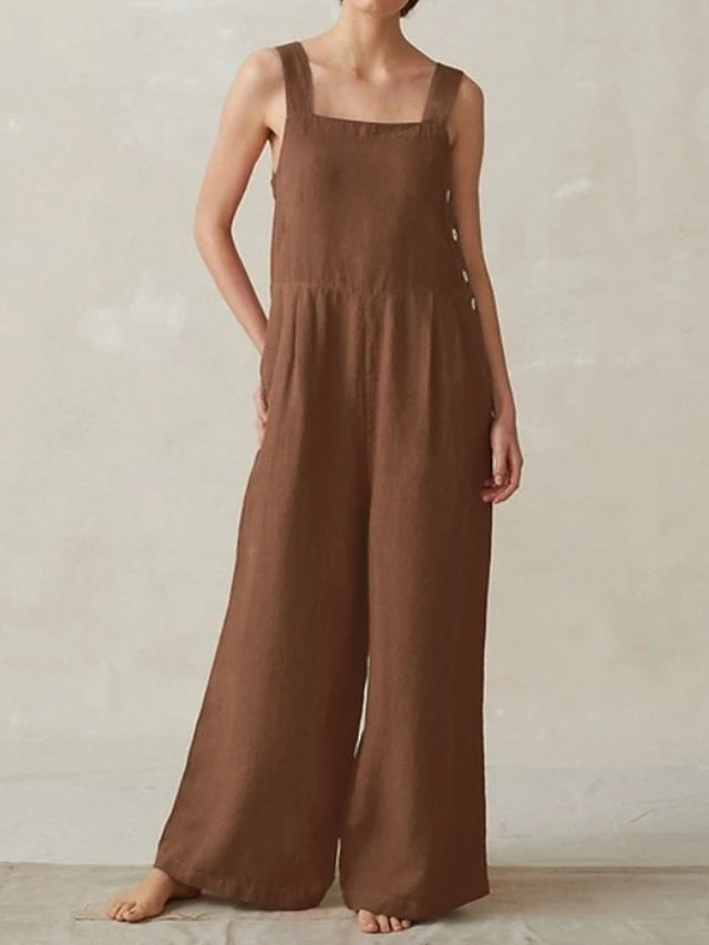 Women's Solid Color Regular Fit Sleeveless Rust Red Blue Black S M L 3 Women's Solid Color Regular Fit Sleeveless Rust Red Blue Black S M L - Image 3