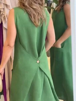 Women's Casual Dress Cotton Linen Dress A Line Dress Maxi Long Dress Linen / Cotton Blend Fashion Basic Outdoor Daily Vacation U Neck Ruched Sleeveless Summer Spring Fall 2023 Loose Fit Light Green 9 Women's Casual Dress Cotton Linen Dress A Line Dress Maxi Long Dress Linen / Cotton Blend Fashion Basic Outdoor Daily Vacation U Neck Ruched Sleeveless Summer Spring Fall 2023 Loose Fit Light Green -Cheap Plus Fit Dress Store lzsosp1692091627565