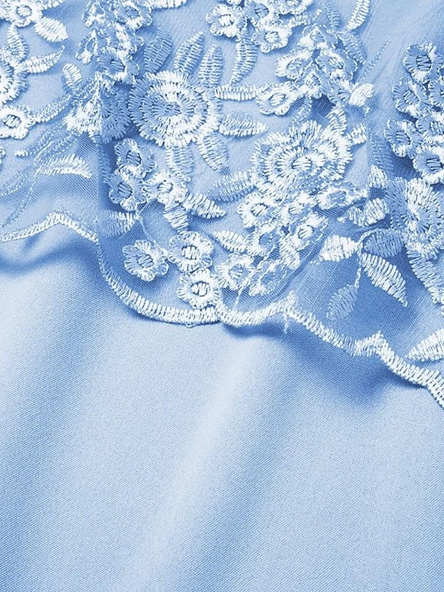 Women's Dress Set Lace Dress Midi Dress Light Blue Green Gray Half Sleeve Floral Embroidered Layered Patchwork Summer Spring Fall Crew Neck Elegant Chinoiserie 2023 M L XL XXL XXXL 4XL 5XL 7 Women's Dress Set Lace Dress Midi Dress Light Blue Green Gray Half Sleeve Floral Embroidered Layered Patchwork Summer Spring Fall Crew Neck Elegant Chinoiserie 2023 M L XL XXL XXXL 4XL 5XL - Image 7