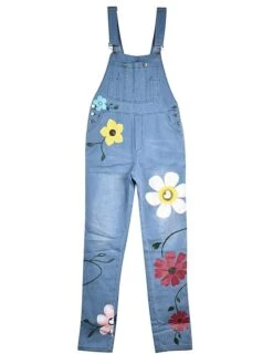 Denim Jumpsuit For Women Overall Utility Patch Pocket Print Floral Casual Daily Going Out Regular Fit Sleeveless Blue Gray Light Blue S M L Fall Cowboy 8 Denim Jumpsuit For Women Overall Utility Patch Pocket Print Floral Casual Daily Going Out Regular Fit Sleeveless Blue Gray Light Blue S M L Fall Cowboy -Cheap Plus Fit Dress Store mgrfkp1642678481120