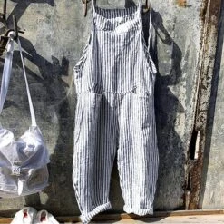 Women's Jumpsuits Casual Utility Summer Streetwear School DailyBlack And White Plaid Blue And White Plaid Yellow Plaid Loose Overall Stripes Lattice -Cheap Plus Fit Dress Store mhpoqk1666858359551