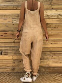 Women's Overall Bib Utility Pocket Solid Color Square Neck Streetwear Daily Vacation Regular Fit Sleeveless Black Wine Blue S M L Summer Fall Cowboy -Cheap Plus Fit Dress Store mmudmm1685951515710