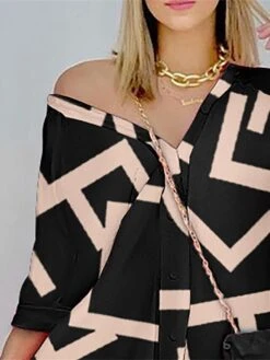 Women's Shirt Dress Casual Dress Swing Dress Maxi Long Dress Outdoor Daily Polyester Fashion Modern V Neck Button Split 3/4 Length Sleeve Summer Spring Fall 2023 Regular Fit Black White Pink Floral 29 Women's Shirt Dress Casual Dress Swing Dress Maxi Long Dress Outdoor Daily Polyester Fashion Modern V Neck Button Split 3/4 Length Sleeve Summer Spring Fall 2023 Regular Fit Black White Pink Floral -Cheap Plus Fit Dress Store mnasja1691723243110