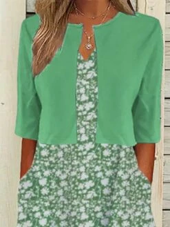 Women's Two Piece Dress Set Casual Dress Dress Set Outdoor Daily Fashion Modern Pocket Print Midi Dress V Neck Half Sleeve Floral Regular Fit Red Blue Green Summer Spring S M L XL XXL 6 Women's Two Piece Dress Set Casual Dress Dress Set Outdoor Daily Fashion Modern Pocket Print Midi Dress V Neck Half Sleeve Floral Regular Fit Red Blue Green Summer Spring S M L XL XXL -Cheap Plus Fit Dress Store mozhzu1683003448489