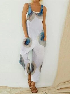 Women's Overall Pocket Print Animal U Neck Streetwear Street Daily Regular Fit Sleeveless White Light Green Pink S M L Summer 8 Women's Overall Pocket Print Animal U Neck Streetwear Street Daily Regular Fit Sleeveless White Light Green Pink S M L Summer -Cheap Plus Fit Dress Store mrhiag1655463760152