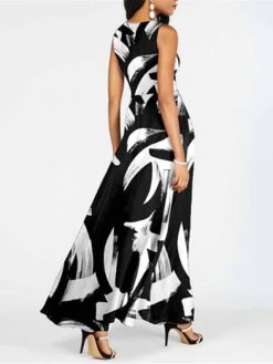 Jumpsuits For Women Dressy Overlay Split Print Solid Color Crew Neck Streetwear Office Work Regular Fit Sleeveless Black White Wine S M L Summer Fall -Cheap Plus Fit Dress Store mryjok1679970199257