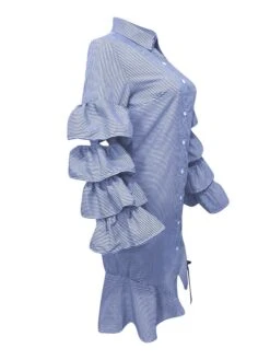 Women's Shirt Dress Sheath Dress Midi Dress Winter Dress Daily Vacation Polyester Cotton Blend Fashion Casual Shirt Collar Lace Up Ruched Long Sleeve Summer Spring Fall 2022 Regular Fit Red Light Blue 24 Women's Shirt Dress Sheath Dress Midi Dress Winter Dress Daily Vacation Polyester Cotton Blend Fashion Casual Shirt Collar Lace Up Ruched Long Sleeve Summer Spring Fall 2022 Regular Fit Red Light Blue -Cheap Plus Fit Dress Store msqgqi1634352967889