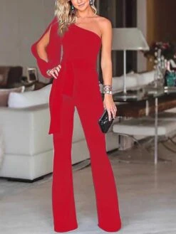 White Jumpsuit For Women Clean Fit Split Solid Color Cold Shoulder Elegant Party Prom Regular Fit Long Sleeve Black Blue Pink S M L Fall 9 White Jumpsuit For Women Clean Fit Split Solid Color Cold Shoulder Elegant Party Prom Regular Fit Long Sleeve Black Blue Pink S M L Fall -Cheap Plus Fit Dress Store mtdgac1620702083470