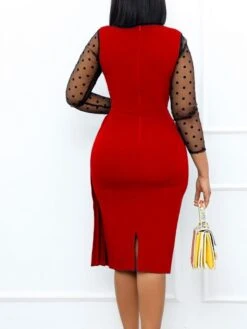 Women‘s Plus Size Curve Work Dress Solid Color Crew Neck Ruched Long Sleeve Winter Fall Elegant Knee Length Dress Formal Work Dress 7 Women‘s Plus Size Curve Work Dress Solid Color Crew Neck Ruched Long Sleeve Winter Fall Elegant Knee Length Dress Formal Work Dress -Cheap Plus Fit Dress Store mtrgxt1651049441928