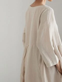 Women's Casual Dress Cotton Dress Swing Dress Maxi Long Dress Cotton Casual Outdoor Winter Dress Holiday Crew Neck Ruched Pocket Long Sleeve Summer Spring Fall 2023 Loose Fit Black Dark Green Brown 13 Women's Casual Dress Cotton Dress Swing Dress Maxi Long Dress Cotton Casual Outdoor Winter Dress Holiday Crew Neck Ruched Pocket Long Sleeve Summer Spring Fall 2023 Loose Fit Black Dark Green Brown -Cheap Plus Fit Dress Store mvyzcw1655365503814