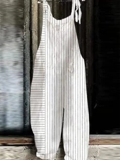 Women's Overall Print Striped Holiday Daily Going Out Straight Loose Fit Strap White Blue Green S M L Summer 6 Women's Overall Print Striped Holiday Daily Going Out Straight Loose Fit Strap White Blue Green S M L Summer -Cheap Plus Fit Dress Store mxsvmj1688715311344
