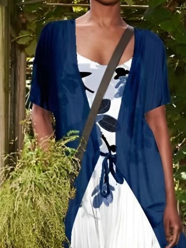 Women's Dress Set Two Piece Dress A Line Dress Long Dress Maxi Dress Blue Purple Short Sleeve Floral Ruched Summer Spring Crew Neck Elegant 2023 S M L XL XXL 3XL 4XL 5XL 5 Women's Dress Set Two Piece Dress A Line Dress Long Dress Maxi Dress Blue Purple Short Sleeve Floral Ruched Summer Spring Crew Neck Elegant 2023 S M L XL XXL 3XL 4XL 5XL - Image 5