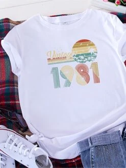 40th Birthday Gifts Women Vintage 1981 Shirt 40 Years Of Being Awesome T-shirt Original Parts Tee Retro Birthday Party Tops(gray2-s) 15 40th Birthday Gifts Women Vintage 1981 Shirt 40 Years Of Being Awesome T-shirt Original Parts Tee Retro Birthday Party Tops(gray2-s) -Cheap Plus Fit Dress Store nlusij1637314201924