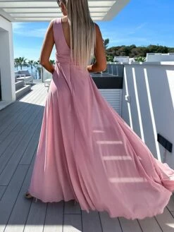 Women's Jumpsuit High Waist With Train Solid Color V Neck Streetwear Wedding Party Regular Fit Sleeveless Black Pink Blue S M L Summer 12 Women's Jumpsuit High Waist With Train Solid Color V Neck Streetwear Wedding Party Regular Fit Sleeveless Black Pink Blue S M L Summer -Cheap Plus Fit Dress Store nnxrcq1679396957040