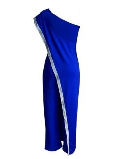 Women's Jumpsuit Patchwork High Waist Solid Color One Shoulder Streetwear Xmas Wedding Party Christmas Regular Fit Sleeveless White Red Blue S M L Fall -Cheap Plus Fit Dress Store ntxlxr1692616018881