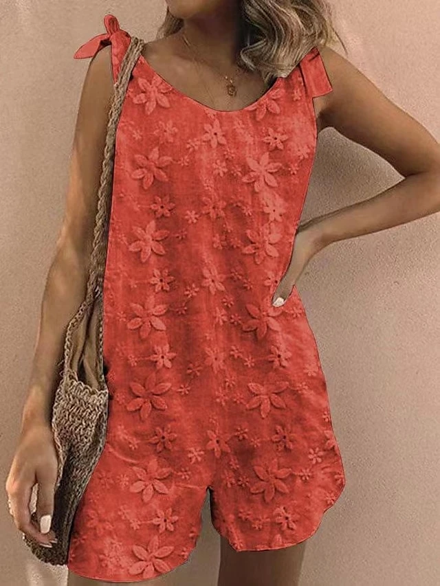 White Jumpsuits For Women Summer Romper Solid Color V Neck Holiday Daily Holiday Regular Fit Sleeveless Sleeveless Black Yellow S M L 9 White Jumpsuits For Women Summer Romper Solid Color V Neck Holiday Daily Holiday Regular Fit Sleeveless Sleeveless Black Yellow S M L - Image 9