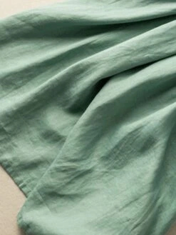 Women's Casual Dress Cotton Linen Dress Midi Dress Linen / Cotton Blend Fashion Classic Style Outdoor Daily Holiday Crew Neck Button Short Sleeve Fall Winter Autumn 2023 Loose Fit Pink Wine Green -Cheap Plus Fit Dress Store ofxkdt1694418668318