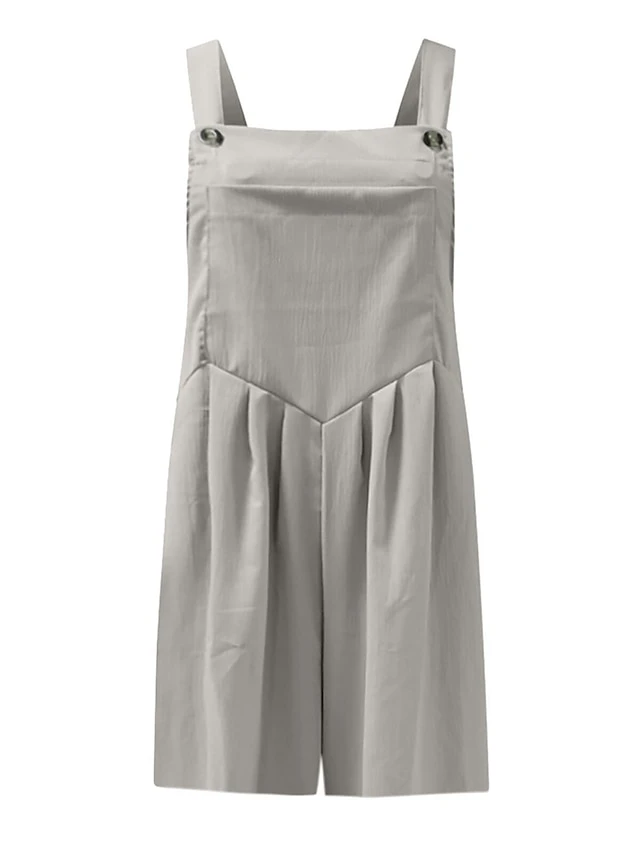 Jumpsuits For Women Summer Overall Bib Pocket Solid Color Square Neck Basic Daily Vacation Regular Fit Sleeveless Black Yellow Pink S M L 14 Jumpsuits For Women Summer Overall Bib Pocket Solid Color Square Neck Basic Daily Vacation Regular Fit Sleeveless Black Yellow Pink S M L - Image 14