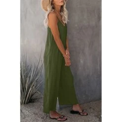 Women's Jumpsuits Casual Summer Basic Daily Wide Leg Navy Blue Overall Solid Color -Cheap Plus Fit Dress Store oisoxh1624632507352