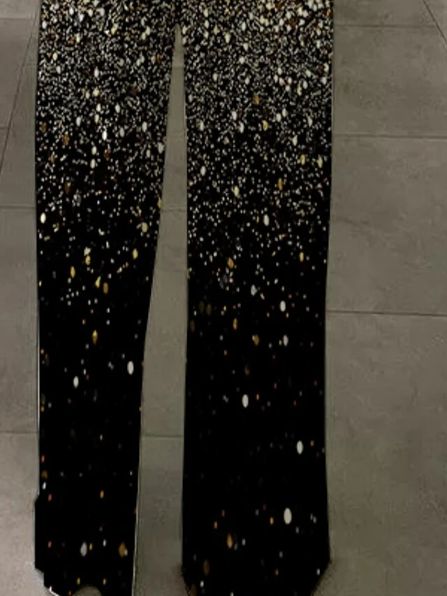 Women's Jumpsuit High Waist Gradient V Neck Elegant Daily Holiday Straight Regular Fit Spaghetti Strap Gold S M L Spring 3 Women's Jumpsuit High Waist Gradient V Neck Elegant Daily Holiday Straight Regular Fit Spaghetti Strap Gold S M L Spring - Image 3