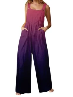 Women's Jumpsuit Pocket Floral U Neck Streetwear Daily Vacation Regular Fit Strap Pink Red Khaki S M L Summer -Cheap Plus Fit Dress Store orqjgv1678858151901