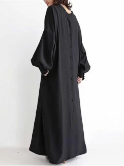 Women's Casual Dress Cotton Linen Dress Abaya Maxi Long Dress Linen / Cotton Blend Basic Classic Outdoor Daily Vacation Crew Neck Button Long Sleeve Spring Fall Winter 2023 Loose Fit Black Apricot 21 Women's Casual Dress Cotton Linen Dress Abaya Maxi Long Dress Linen / Cotton Blend Basic Classic Outdoor Daily Vacation Crew Neck Button Long Sleeve Spring Fall Winter 2023 Loose Fit Black Apricot -Cheap Plus Fit Dress Store oseogq1692341113823