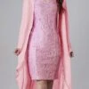 Women's Two Piece Dress Set Casual Dress Lace Dress Outdoor Daily Fashion Streetwear Lace Midi Dress V Neck Long Sleeve Plain Slim Yellow Pink Blue Fall Winter S M L XL XXL