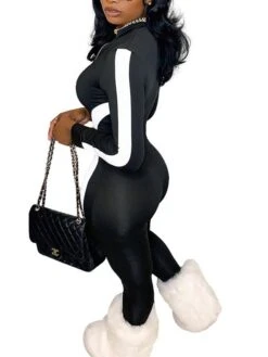 Women's Catsuit Zipper Striped Stand Collar Active Sport Daily Regular Fit Short Sleeve Blue Red Black S M L Spring 11 Women's Catsuit Zipper Striped Stand Collar Active Sport Daily Regular Fit Short Sleeve Blue Red Black S M L Spring -Cheap Plus Fit Dress Store ozacuy1639134061794