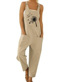 Women's Jumpsuit Pocket Print Floral U Neck Streetwear Daily Vacation Regular Fit Sleeveless Black Royal Blue Blue S M L Summer -Cheap Plus Fit Dress Store paffla1678257468507