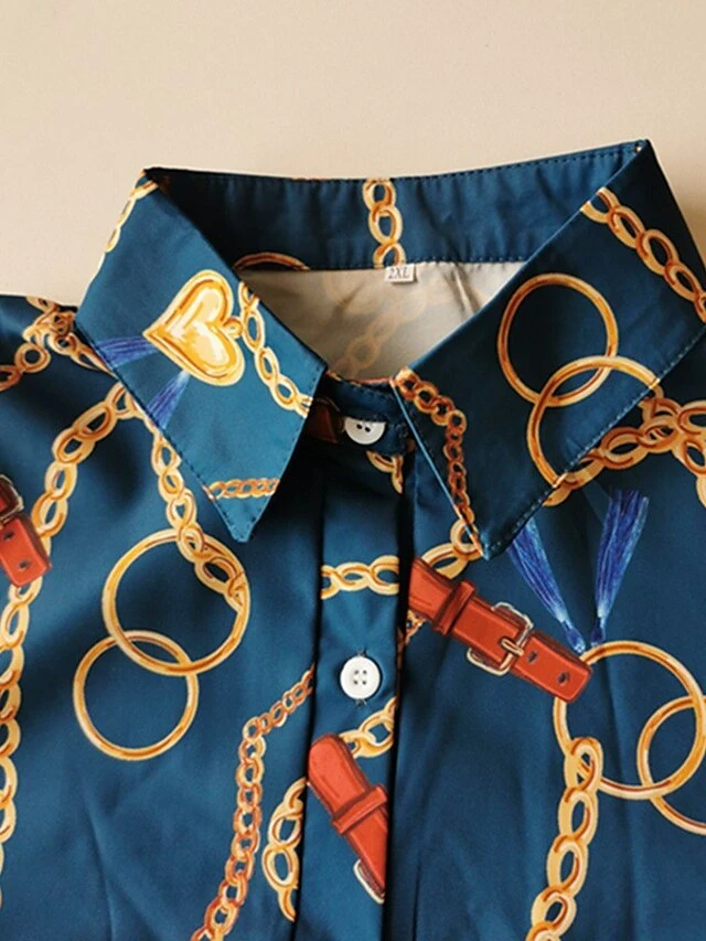 Women's Shirt Dress Sheath Dress Maxi Long Dress Winter Dress Daily Date Polyester Fashion Formal Shirt Collar Lace Up Button Long Sleeve Winter Fall Spring 2022 Slim Green Print S M L XL XXL 4 Women's Shirt Dress Sheath Dress Maxi Long Dress Winter Dress Daily Date Polyester Fashion Formal Shirt Collar Lace Up Button Long Sleeve Winter Fall Spring 2022 Slim Green Print S M L XL XXL - Image 4