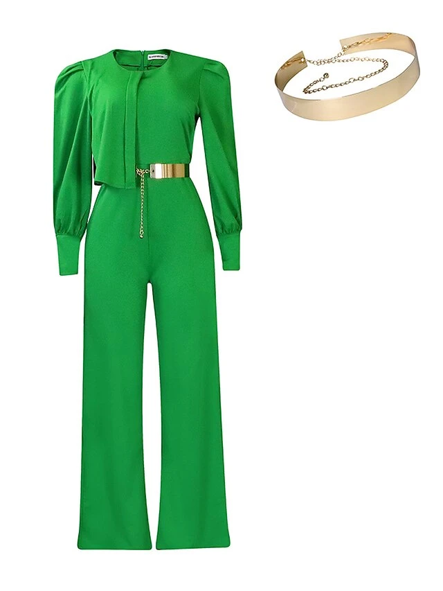 Women‘s Jumpsuit High Waist Solid Color Pink Fall Winter Round Neck Active Daily Vacation Slim Long Sleeve Royal Blue Orange S M L 10 Women‘s Jumpsuit High Waist Solid Color Pink Fall Winter Round Neck Active Daily Vacation Slim Long Sleeve Royal Blue Orange S M L - Image 10