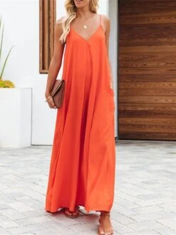 Women's Jumpsuit Backless Pocket Solid Color V Neck Streetwear Daily Vacation Regular Fit Spaghetti Strap Black Light Green Army Green S M L Spring 11 Women's Jumpsuit Backless Pocket Solid Color V Neck Streetwear Daily Vacation Regular Fit Spaghetti Strap Black Light Green Army Green S M L Spring -Cheap Plus Fit Dress Store pkqkdf1674008844763