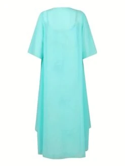 Women's Two Piece Dress Set Casual Dress Swing Dress Daily Going Out Streetwear Casual Print Midi Dress Strap 3/4 Length Sleeve Ombre Marble Print Loose Fit Blue Fall Winter S M L XL XXL -Cheap Plus Fit Dress Store pmvqwz1693884488124