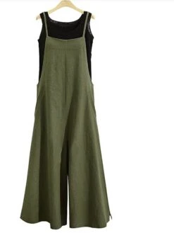 One Piece Jumpsuits For Women Overall Bib Pocket Solid Color U Neck Holiday Home Street Regular Fit Strap Army Green Navy Blue Brown S M L Summer -Cheap Plus Fit Dress Store poscgh1679396507851