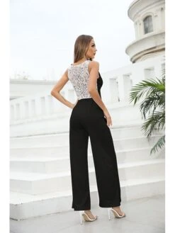 Women's Sophisticated Party 2022 White Black Jumpsuit Solid Color -Cheap Plus Fit Dress Store pudhtc1644311486297