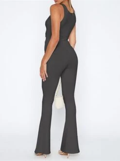 Women's Jumpsuit Workout Bodysuit Cut Out Solid Color V Neck Sexy Party Going Out Regular Fit Sleeveless Brown Green Dark Gray XS S M Summer Fall Gym 18 Women's Jumpsuit Workout Bodysuit Cut Out Solid Color V Neck Sexy Party Going Out Regular Fit Sleeveless Brown Green Dark Gray XS S M Summer Fall Gym -Cheap Plus Fit Dress Store pycywf1690353192190