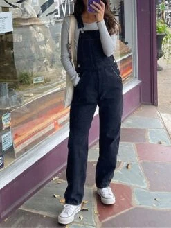 Women‘s Overall Button Pocket Solid Color SDenim Quare Neck Streetwear Daily Vacation Regular Fit Sleeveless Black M L XL Summer 11 Women‘s Overall Button Pocket Solid Color SDenim Quare Neck Streetwear Daily Vacation Regular Fit Sleeveless Black M L XL Summer -Cheap Plus Fit Dress Store pywanb1690941122867