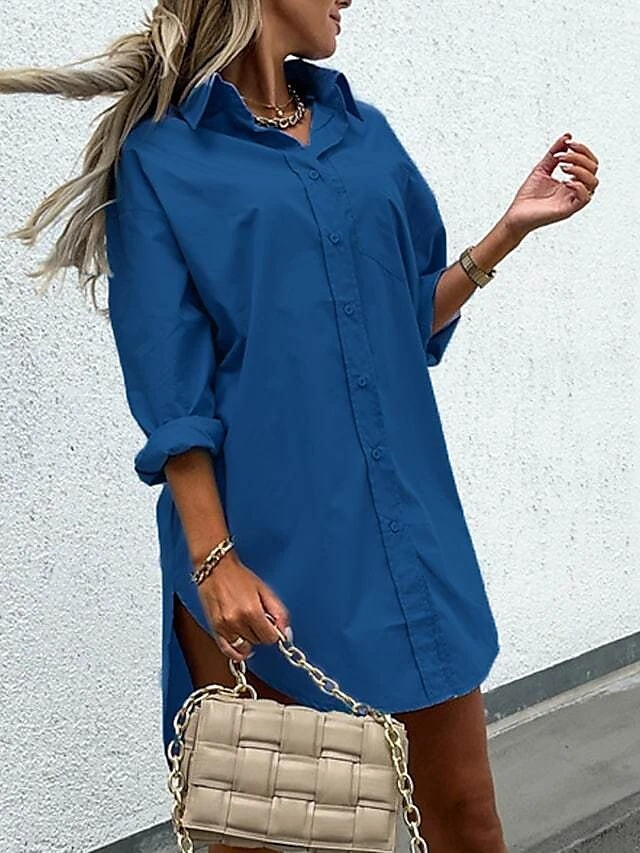 Women's Shirt Blouse Linen White Blue Khaki Plain Button Pocket Long Sleeve Casual Holiday Vacation Fashion Shirt Collar Regular Fit Spring &Fall 7 Women's Shirt Blouse Linen White Blue Khaki Plain Button Pocket Long Sleeve Casual Holiday Vacation Fashion Shirt Collar Regular Fit Spring &Fall - Image 7
