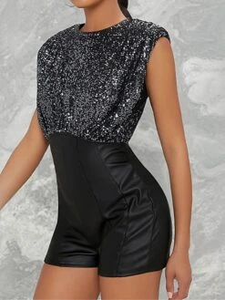 Women's Romper Backless High Waist Solid Color Round Neck Streetwear Street Cocktail Party Regular Fit Sleeveless Black S M L Fall 11 Women's Romper Backless High Waist Solid Color Round Neck Streetwear Street Cocktail Party Regular Fit Sleeveless Black S M L Fall -Cheap Plus Fit Dress Store qcmsst1697522054762